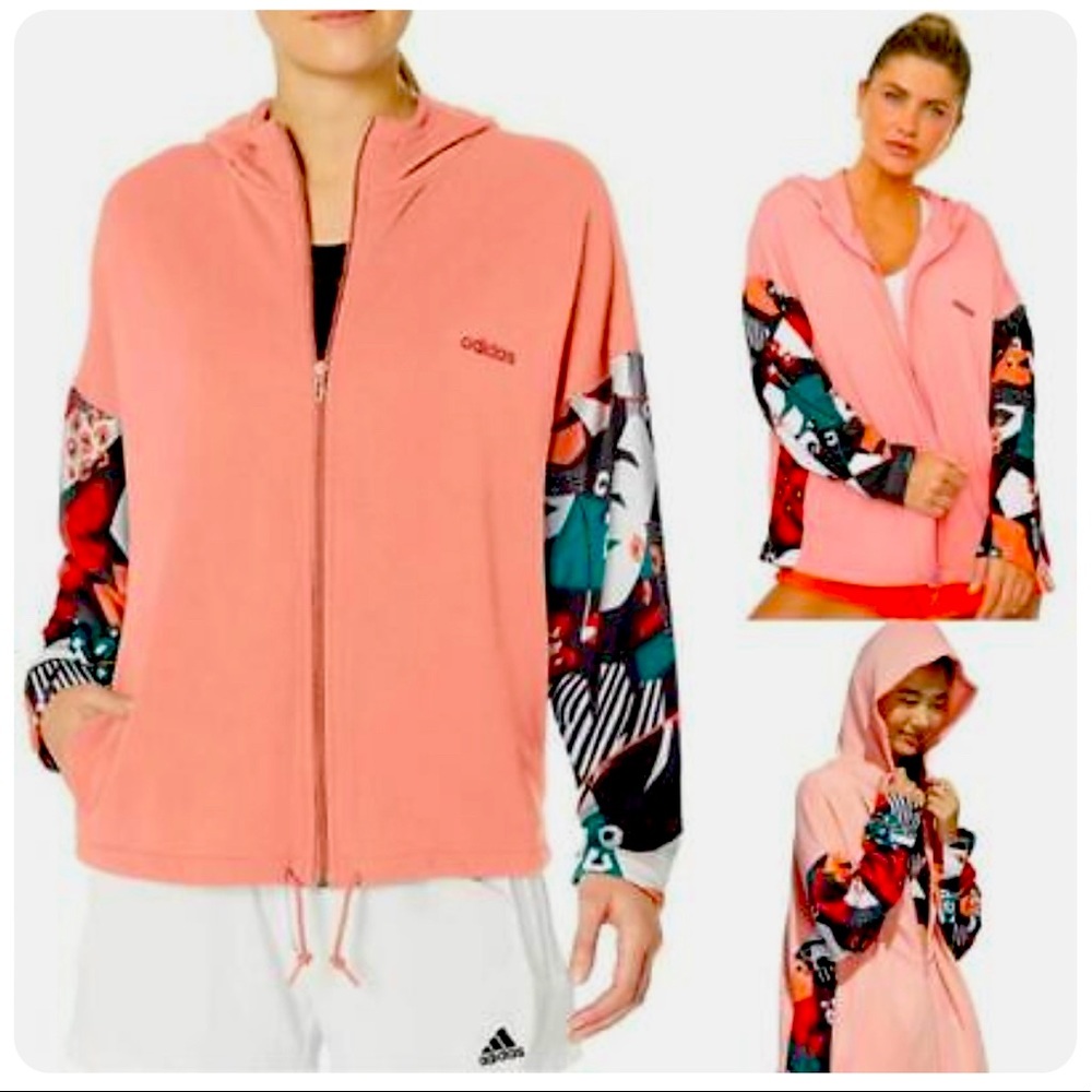 adidas Farm Print Hooded Track Jacket